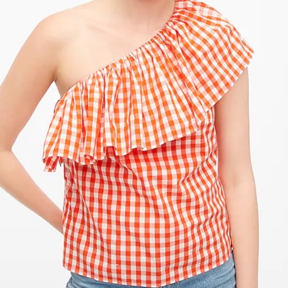COTTON POPLIN RUFFLE-SHOULDER TOP - Picture 5 of 9
